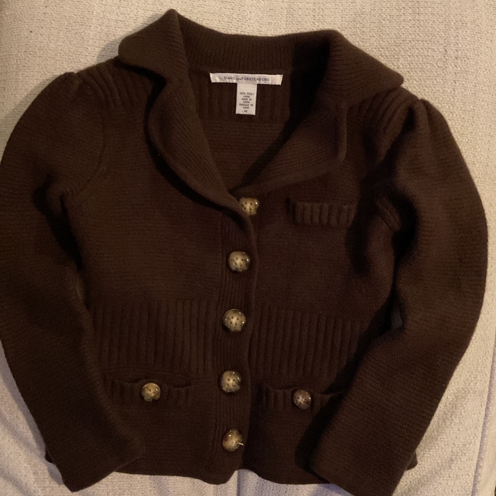Vintage “Diane von Furstenberg” cardigan in brown